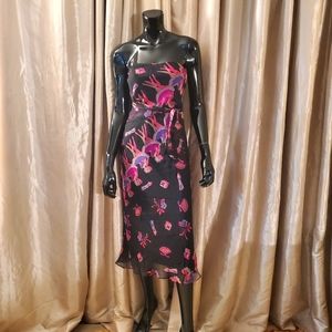 Betsey Johnson Strapless Slip Dress Ballerina Print 90s -Y2K Size M or 6